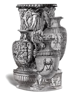 Fornasetti Trompe loeil Vasi Antichi umbrella stand - Grey