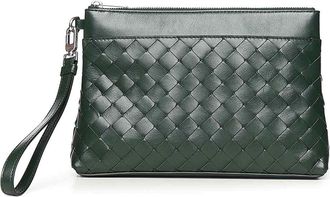 Bottega Veneta Intrecciato Prism Leather Clutch