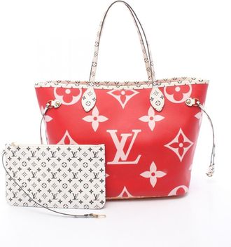 Louis Vuitton Multi-Color Pink Red Color Rouge Coated Canvas Handbag Tote Bag (Pre-Owned)
