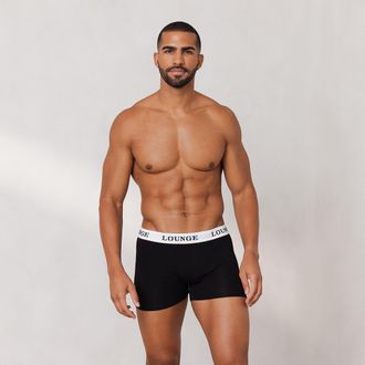 Lounge Mens Everyday Boxers (3-Pack) - Black - XL
