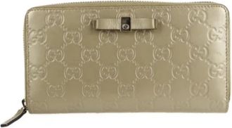 Gucci Tweedehands leren portemonnees - Dames - Vintage Accessoires - Geel - ONE Size - Leer - Vintage