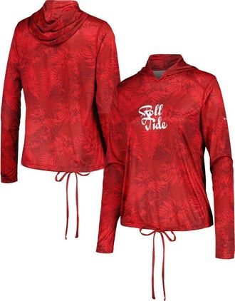 Columbia Womens Columbia Crimson Alabama Crimson Tide Summerdry Printed Long Sleeve Hoodie T-Shirt at Nordstrom, Size Small