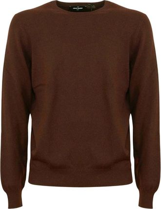 Gran Sasso Girocollo - Heren - Cashmere truien - Bruin - L - Kasjmier - Truien & Vesten