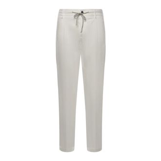 Eleventy Slim-fit Trousers, male, White, Size: W32 Slim-fit Trousers