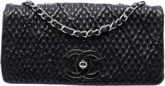 Chanel Pre-owned Flap Shoulder Bag - Dames - Vintage Schoudertas - Zwart - ONE Size - Leer - Vintage