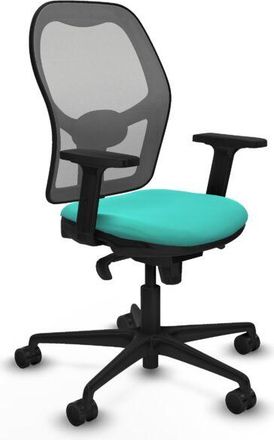 Piqueras y Crespo Piqueras Y Crespo - Jorquera Sincro Malla Gris Similpiel Turquesa Brazos 2d Base Nailon Ruedas 65mm Nailon