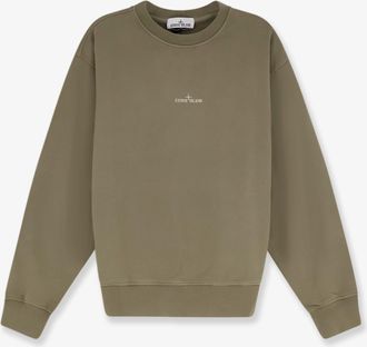Stone Island Felpa in cotone organico con stampa Logo - STONE ISLAND - gender_Man