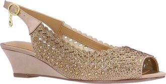 J. Reneé Malorie Slingback Wedge Sandal in Beige at Nordstrom, Size 6.5