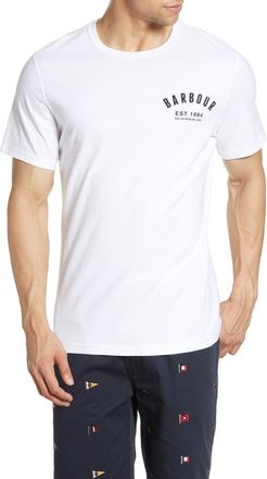 Barbour Preppy Logo T-Shirt in White at Nordstrom Rack, Size Xx-Large