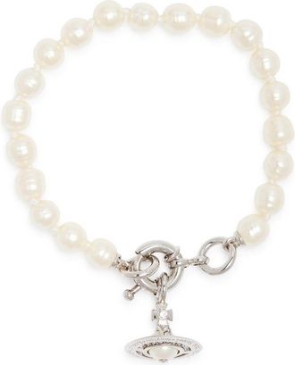 Vivienne Westwood Aleksa Faux Pearl orb Bracelet - One Size