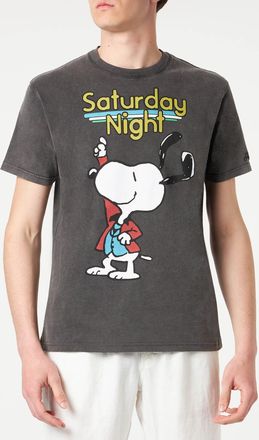 MC2 Saint Barth Man Cotton T-shirt With Snoopy Dancer Print Peanuts Special Edition