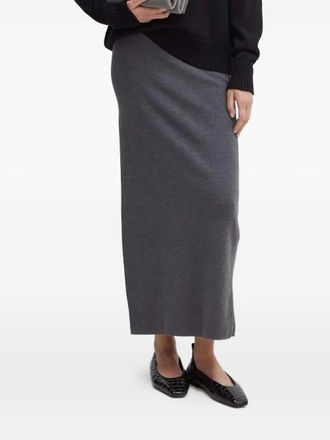 Liviana Conti Gonna lunga con spacco laterale - Grigio