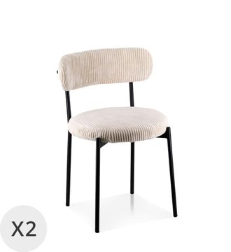 Moycor Set de 2 sillas bicolor