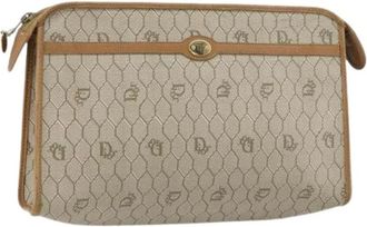 Dior Pre-owned Clutches, female, Beige, Size: ONE SIZE Pre-owned Vintage Clutch Bag
