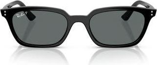 Ray-Ban 50mm Rectangle Sunglasses in Black/Dark Green at Nordstrom Rack