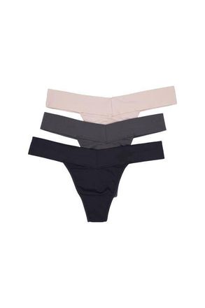BraBar/Boutique Comfy Undies Midi Thong in Black, Asphalt, Mushroom at Nordstrom, Size Medium