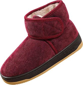 Generic Womens Shoes Size 9 Cotton Shoes Anti Boots for Women Boot Waetpoof Women Winter Boots Waterproof Red