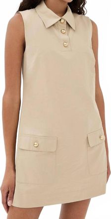 Frame Denim Womens Utility Shift Dress In Light Khaki