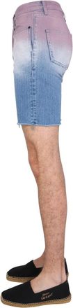Saint Laurent Degraded Print Cotton Bermuda - Multicolor