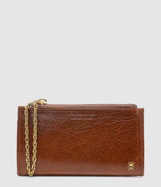 CLARIS VIROT Portefeuille Achille Cuir Tabac