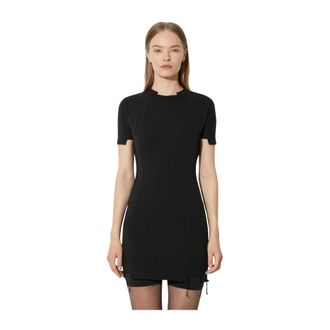 VETEMENTS Dames, Jurken, Zwart, Maat: S Katoen