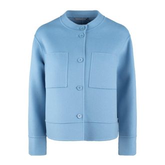 Max Mara Light Blue Wool Crop Jacket