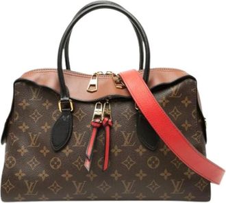 Louis Vuitton Tweedehands Canvas Louis Vuitton tassen - Dames - Vintage Handtas - Bruin - ONE Size - Vintage