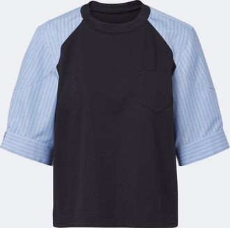 sacai Camiseta de algod&oacute;n a rayas
