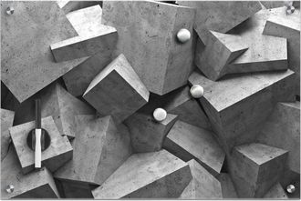 ZELLER Pizarra Magn&eacute;tica De Vidrio Gris 60 X 40 Cm