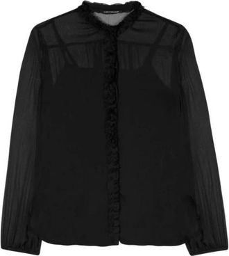 Luisa Cerano 0293 Blouse - Dames - Overhemden - Blauw - M - Overhemden