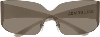 Balenciaga Mask Zonnebril - unisex - Zonnebrillen - Bruin - ONE Size - Nylon - Accessoires