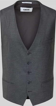 Cinque Weste mit V-Ausschnitt und Knopfleiste Modell Totti in Anthrazit, Gr&ouml;&szlig;e 44