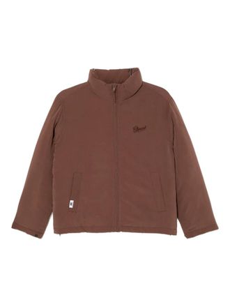 Chocoolate logo-embroidered jacket - women - Polyamide/Polyester/Duck Down/Duck Feathers/Polyester - S - Brown