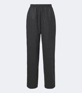 Jil Sander Wool flannel wide-leg pants