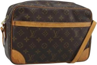 Louis Vuitton Pre-owned Vintage Monogram Canvas Shoulder Bag - Dames - Vintage Schoudertas - Bruin - ONE Size - Leer - Vintage