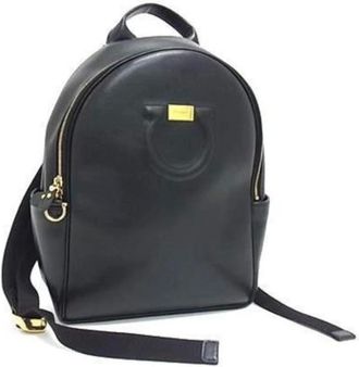 Ferragamo Pre-owned Backpacks, female, Black, Size: ONE SIZE Pre-owned Leather backpacks