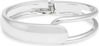 Nordstrom Open Loop Hinge Bangle in Silver at Nordstrom