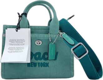 Coach Green Denim Tote Bag (Pre-Owned)