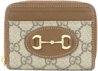 Gucci Beige Brown Gg Supreme Canvas Coin Purse/Coin Case (Pre-Owned)