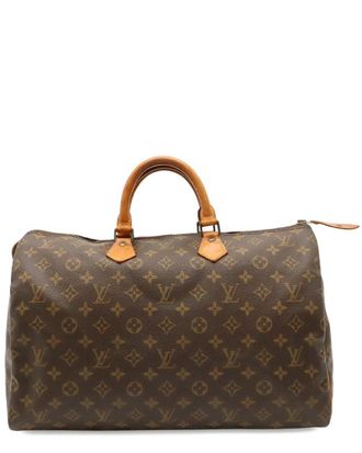 Louis Vuitton Brown Coated/Waterproof Canvas Speedy Travel Bag (Authentic Pre- Loved)