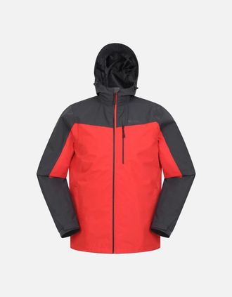 Mountain Warehouse Mens Mountain Warehouse Mens Brisk Extreme Waterproof Jacket - Red - Size: 40/Regular