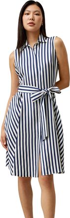 LilySilk Silk Striped Sleeveless Dress for Women