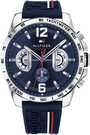 Tommy Hilfiger Accessoires, Heren, Grijs, ONE Size, Decker Chronograph Horloge