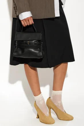 Moschino Leather Bag Tie Me, Womens, Black