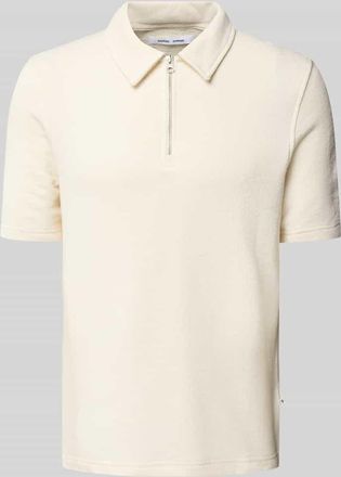 Sams&oslash;e & Sams&oslash;e Regular Fit Poloshirt mit Strukturmuster Modell SAOLLI in Offwhite, Gr&ouml;&szlig;e XXL