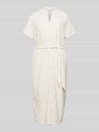 Vila Midikleid mit Bindeg&uuml;rtel Modell DELEA in Offwhite, Gr&ouml;&szlig;e L