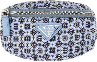 Prada Portafoglio con stampa logo - Blu