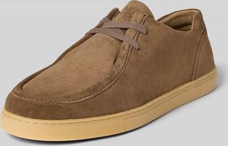 Marc O'Polo Schn&uuml;rschuhe aus echtem Veloursleder Modell KARO 4B in Taupe, Gr&ouml;&szlig;e 40