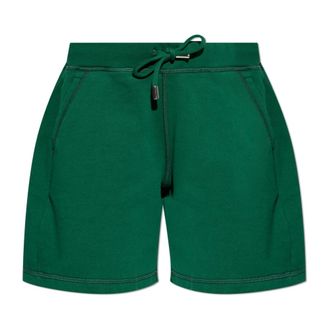 Dsquared2 Korte Broeken, Dames, Groen, 2Xs, Katoen, Logo Shorts