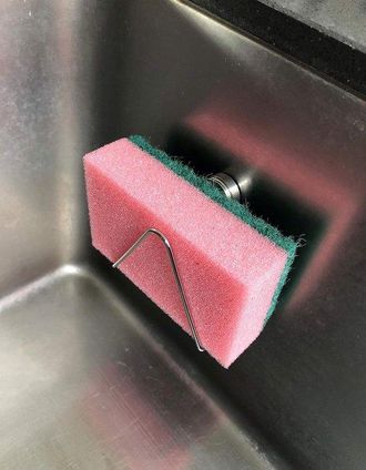 No Brand Soporte Magn&eacute;tico De Acero Inoxidable Para Esponjas Finas: Higi&eacute;nico Y Extra&iacute;ble